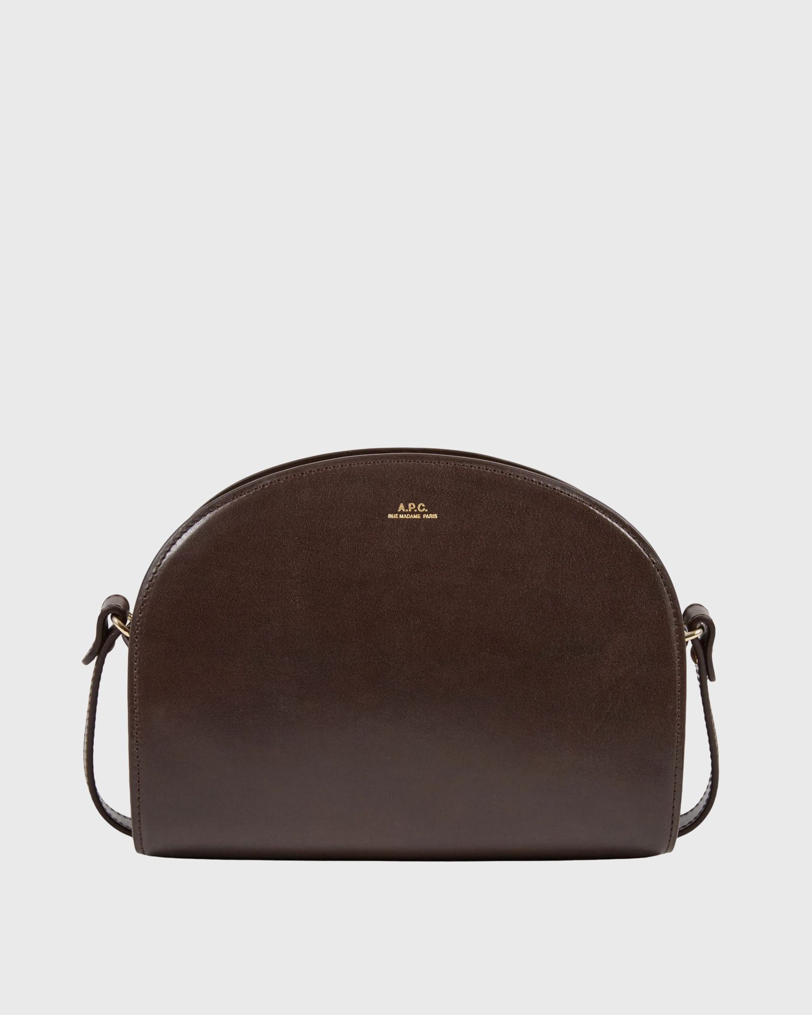 A.P.C. DEMI-LUNE BAG, brown