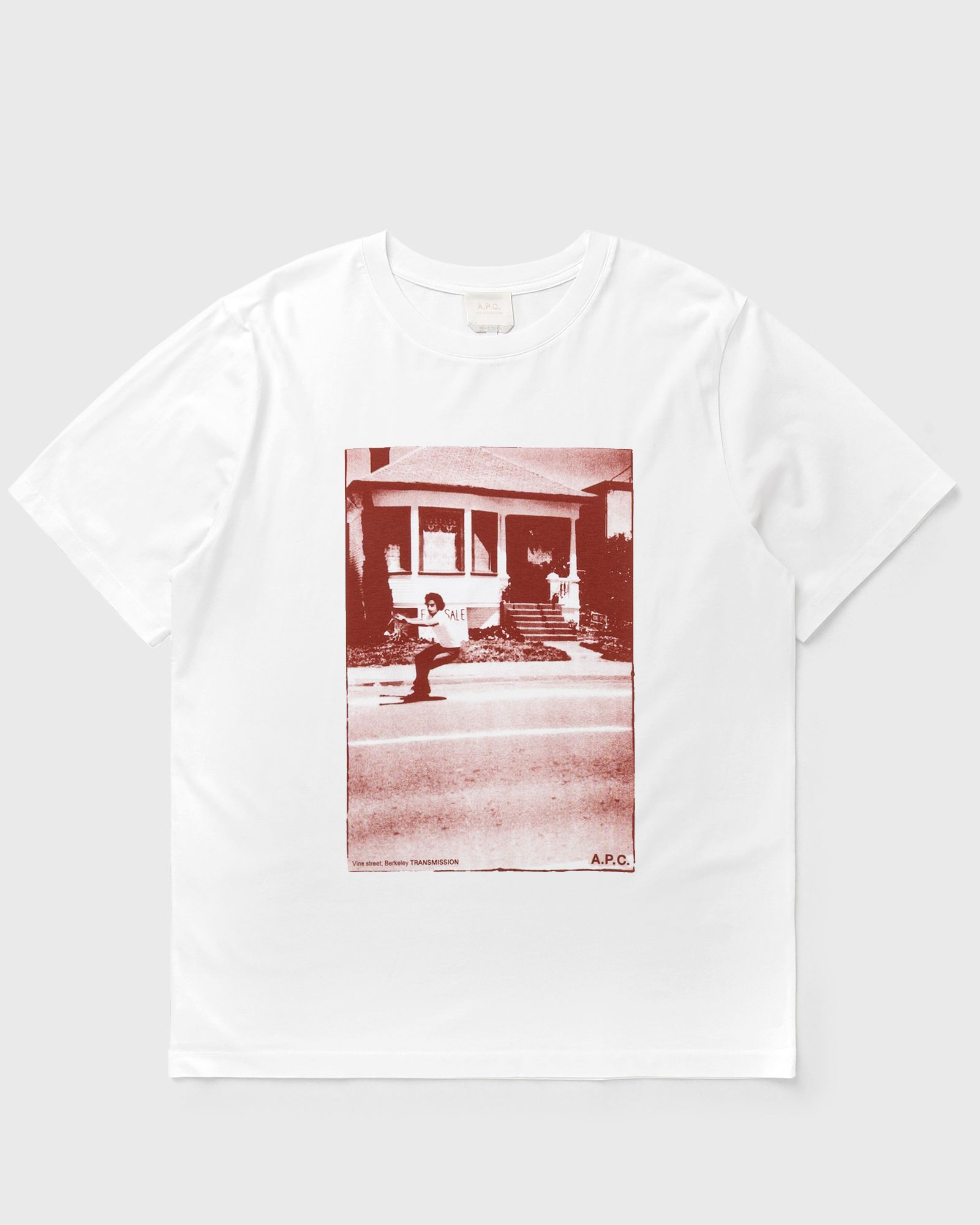 A.P.C. JERSEY BIOLOGIQUE, red|white