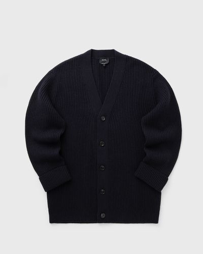 A.P.C. LAMBSWOOL CACHEMIRE A COTES, blue