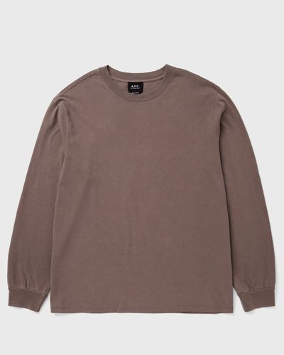 A.P.C. MANCHES LONGUES APC HIVER 26 TEE, brown