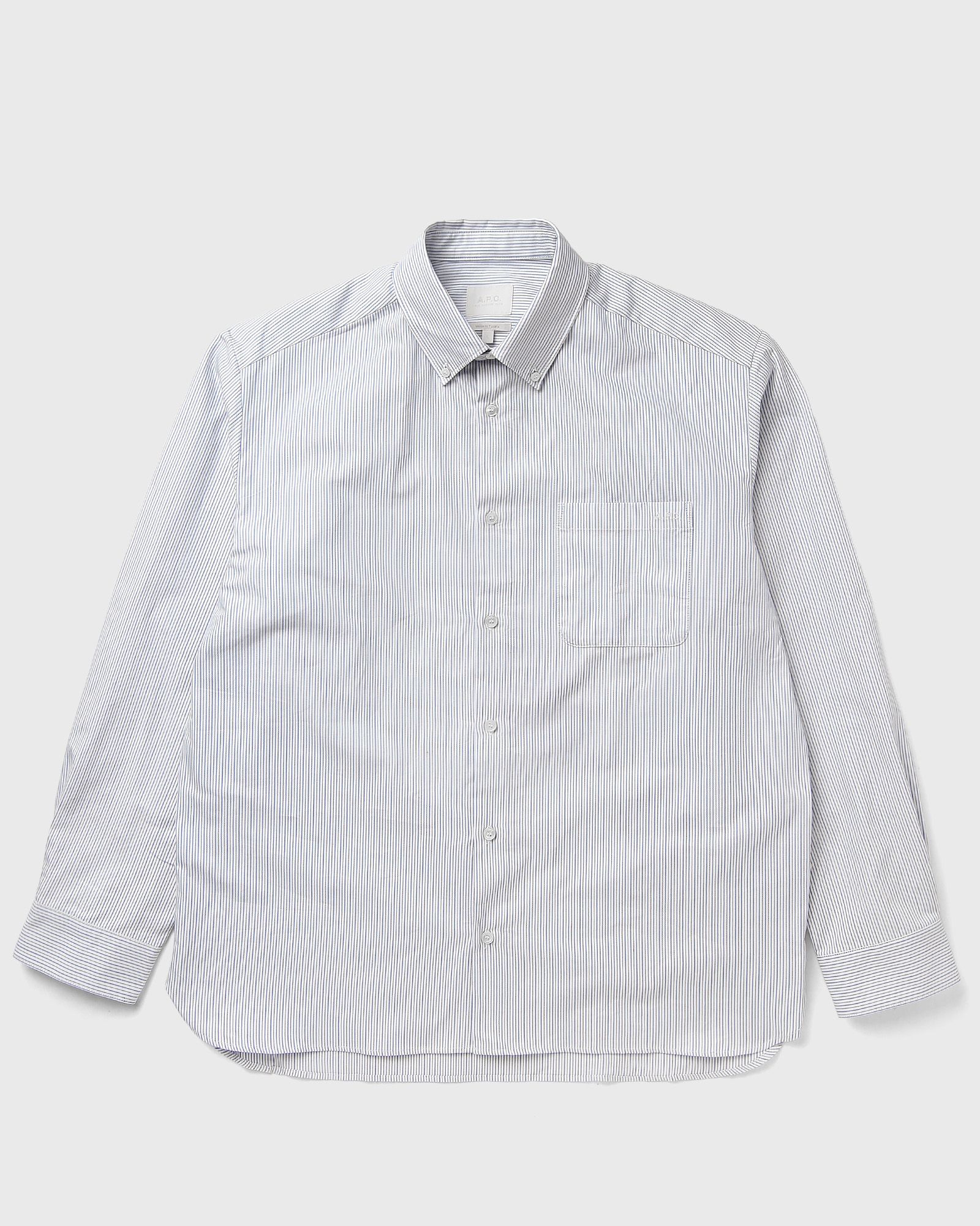 A.P.C. MATEO LOGO SHIRT, blue