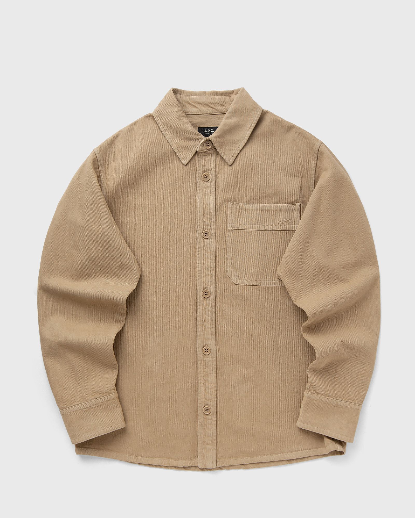 A.P.C. SURCHEMISE BASILE BRODEE POITRINE, beige