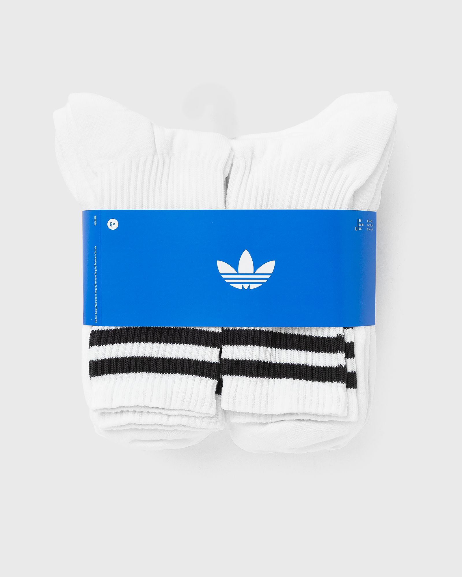 Adidas 3 STRIPES CREW SOCKS 6 PAIRS, white