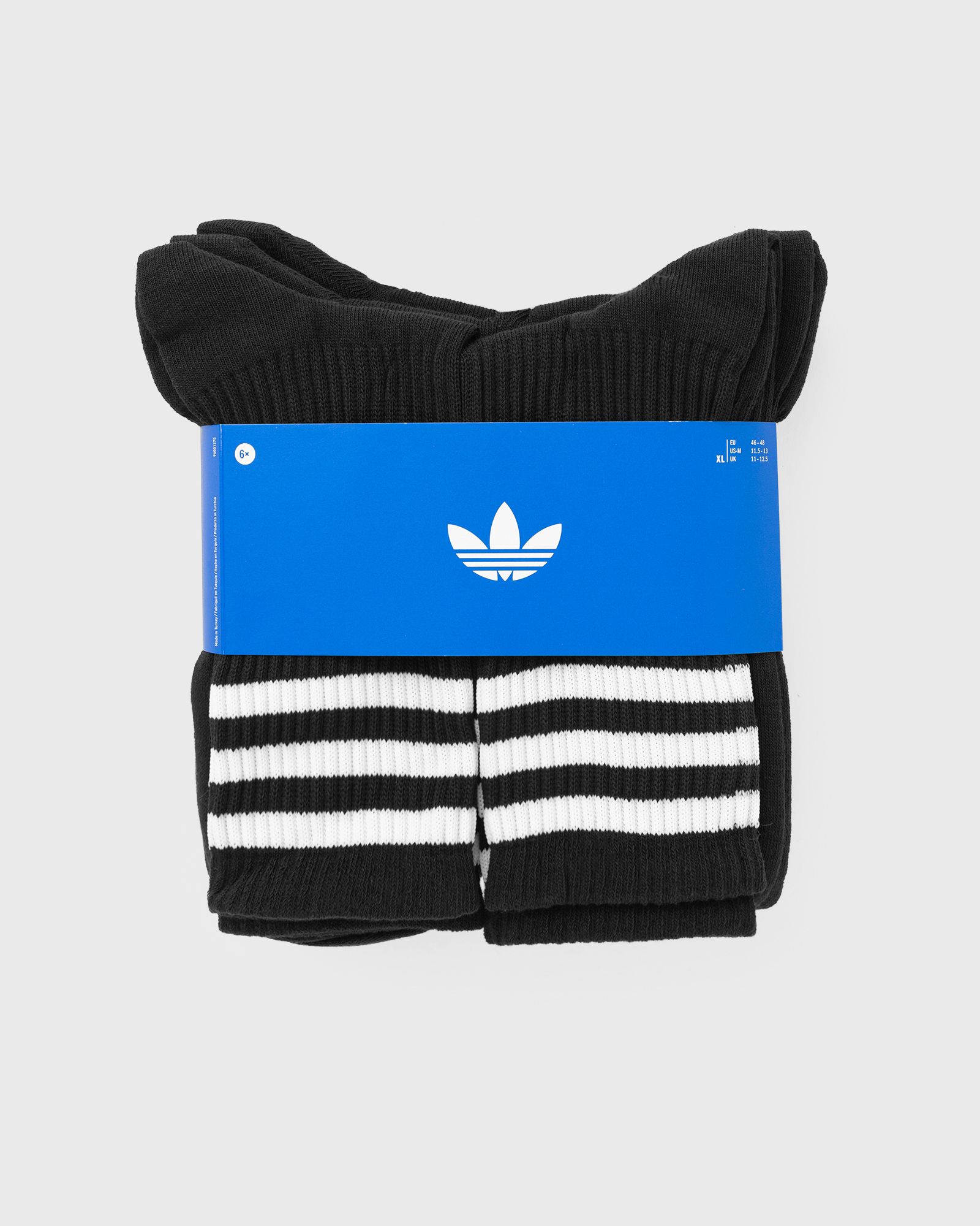 Adidas 3 STRIPES CREW SOCKS 6 PAIRS, black