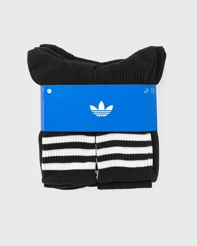 Adidas 3 STRIPES CREW SOCKS 6 PAIRS, black
