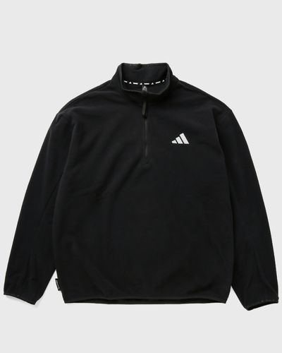 Adidas ADI365 RUNNING ESSENTIALS WINTERIZED FLEECE HALF-ZIP, black