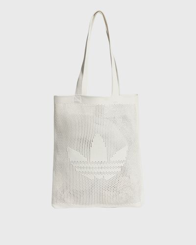 Adidas CROCHET TOTE SHOPPER BAG, white
