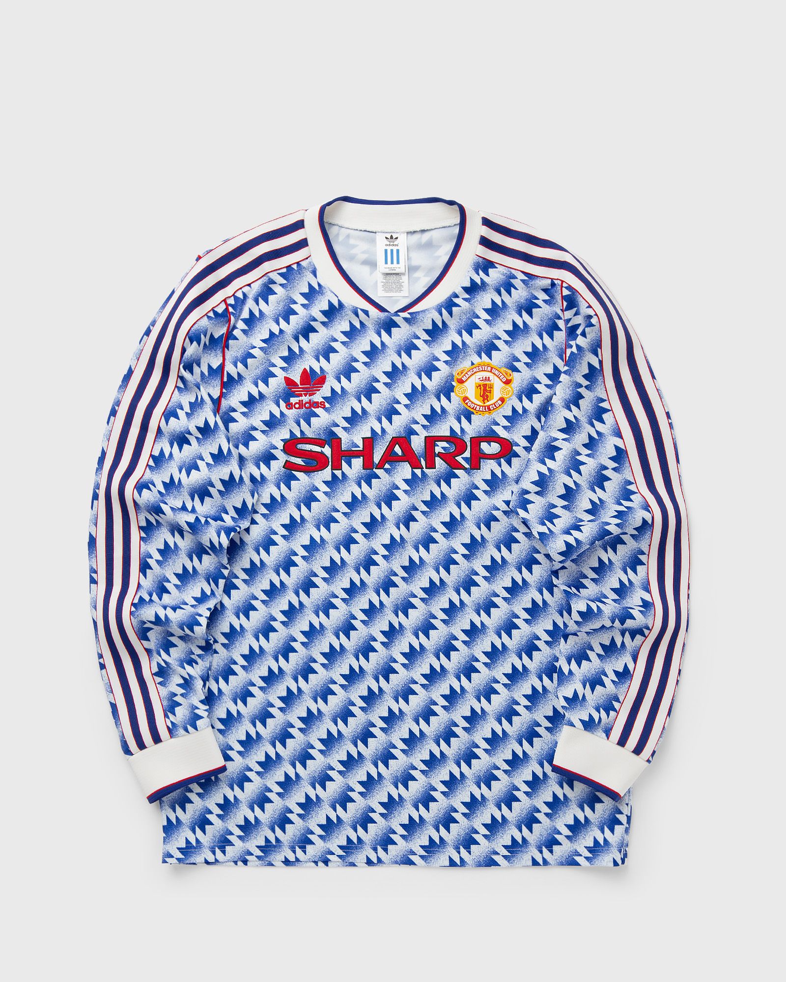 Adidas Manchester United Away Long Sleeve Jersey 90/92, blue