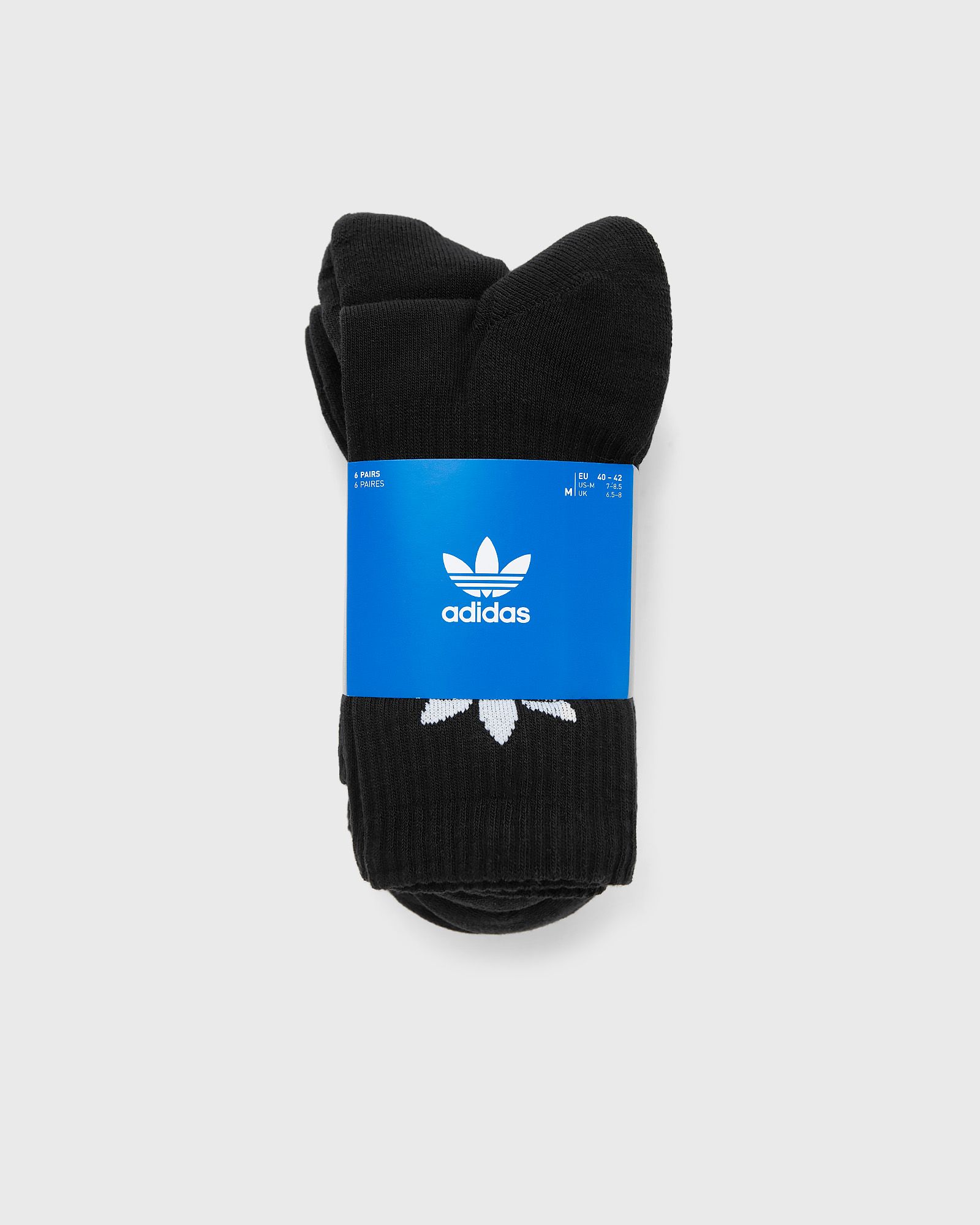 Adidas TREFOIL CREW SOCK CUSHION 6 PAIR PACK, black
