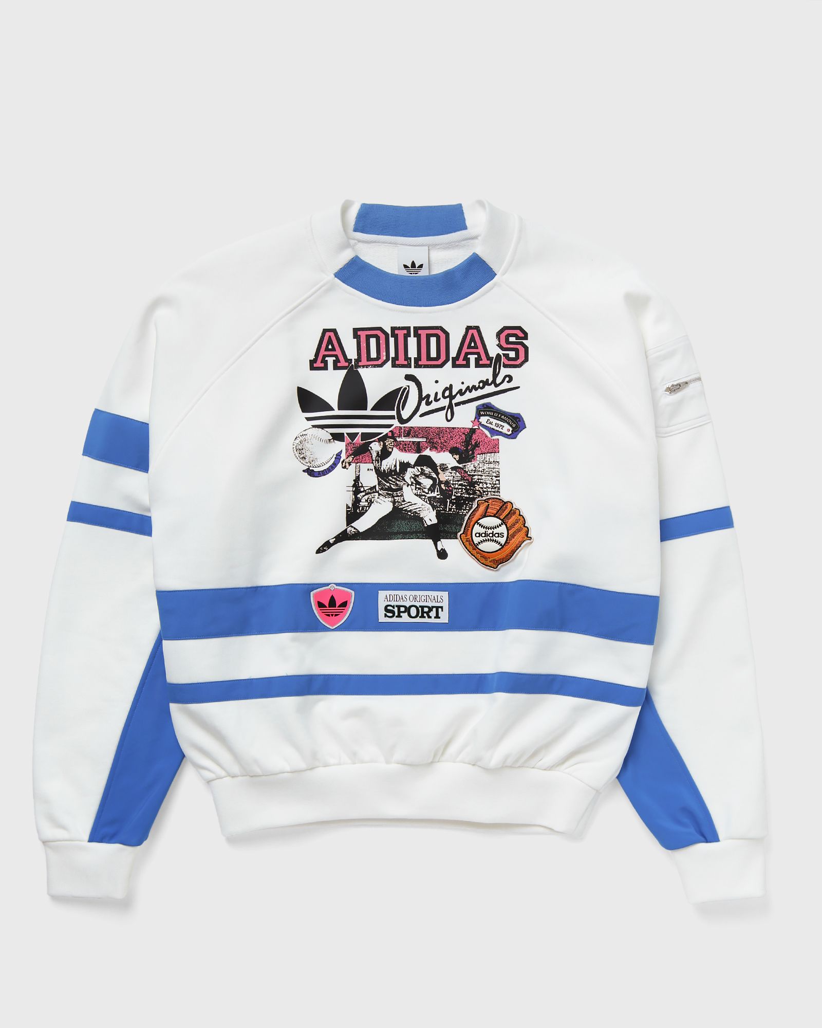 Adidas WMNS ARCHIVE SWEATER BASEBALL, blue|white