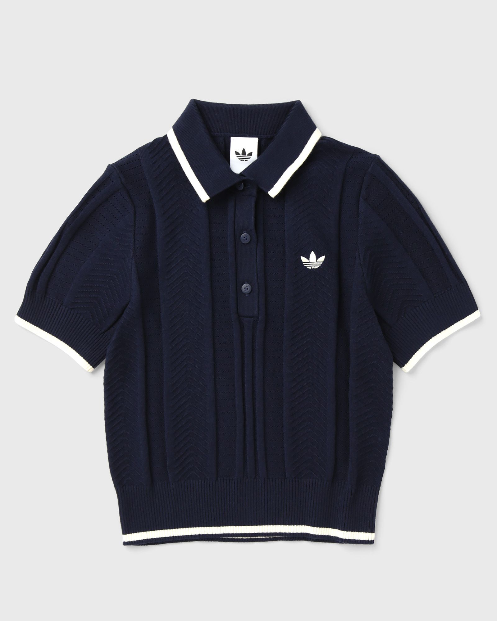 Adidas WMNS CABLE KNIT CALI TEE POLO, blue