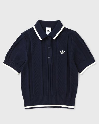 Adidas WMNS CABLE KNIT CALI TEE POLO, blue