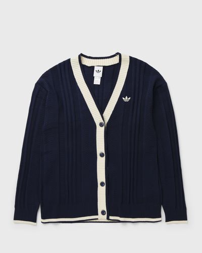 Adidas WMNS CABLE KNIT CARDIGAN, blue