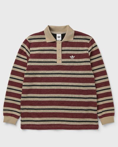 Adidas WMNS STRIPE KNITTED POLO, red
