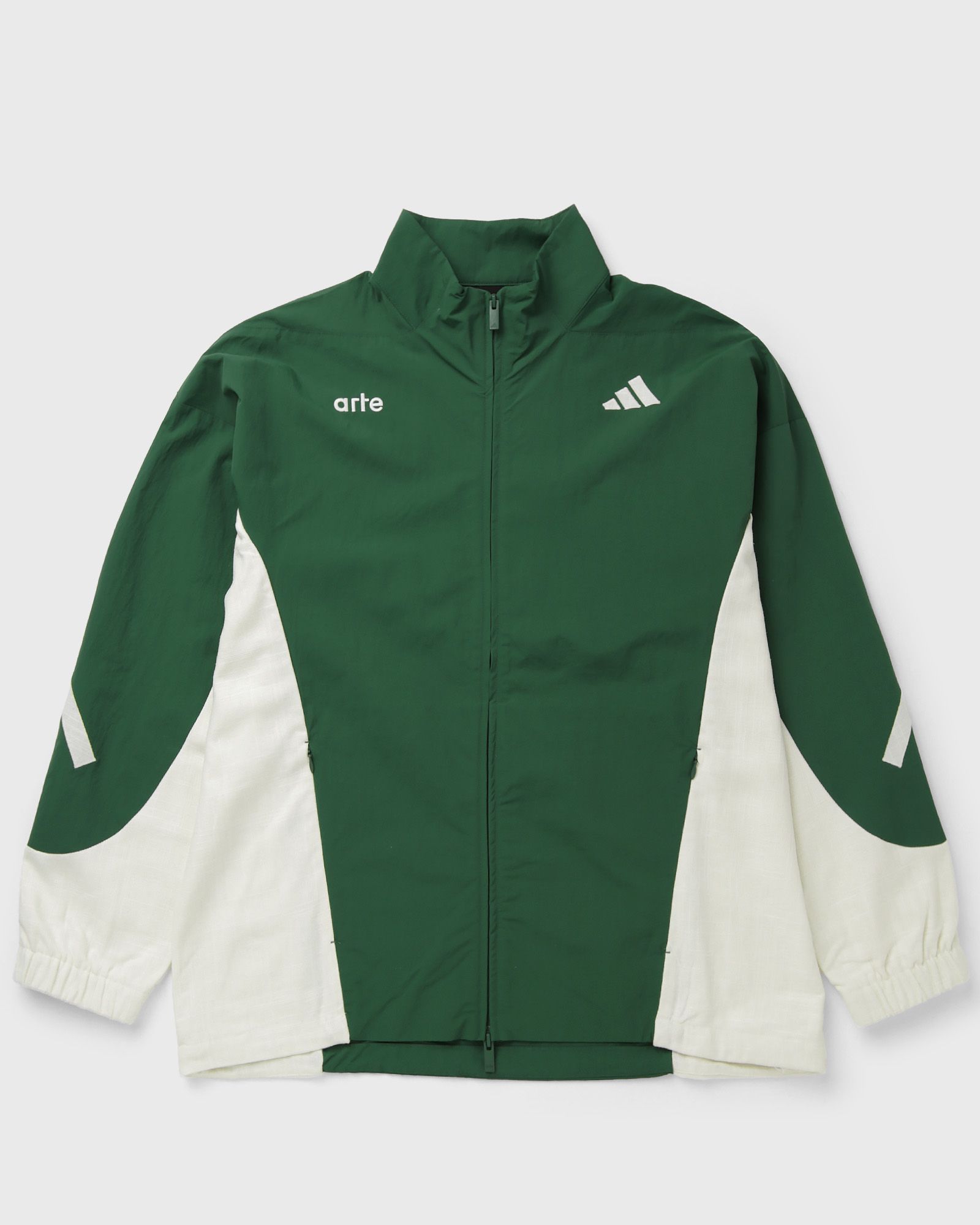 Adidas X ARTE ANTWERP Z.N.E. MATERIAL MIX FULL-ZIP TRACKTOP, green
