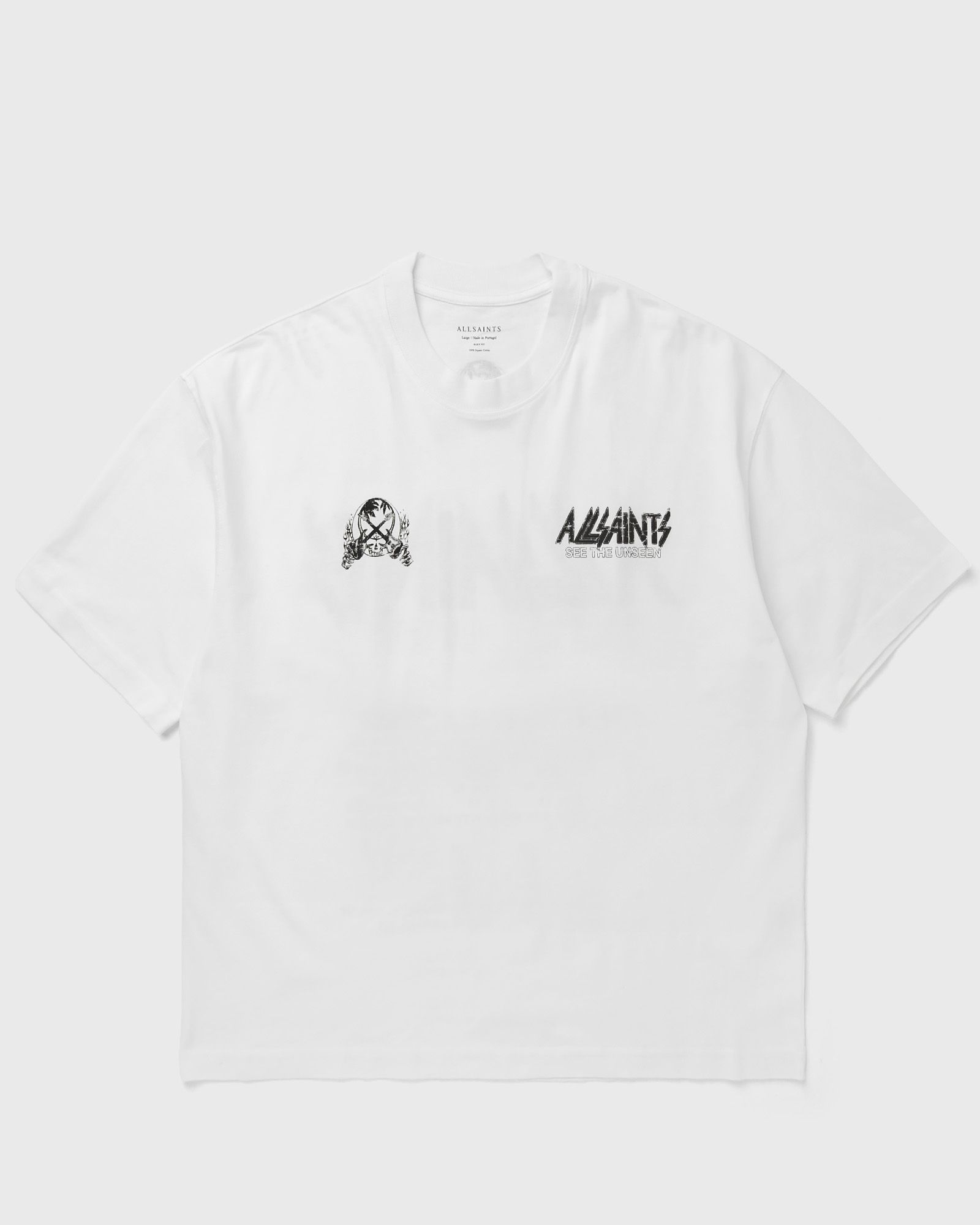 AllSaints CHROMIUM SS CREW TEE, white
