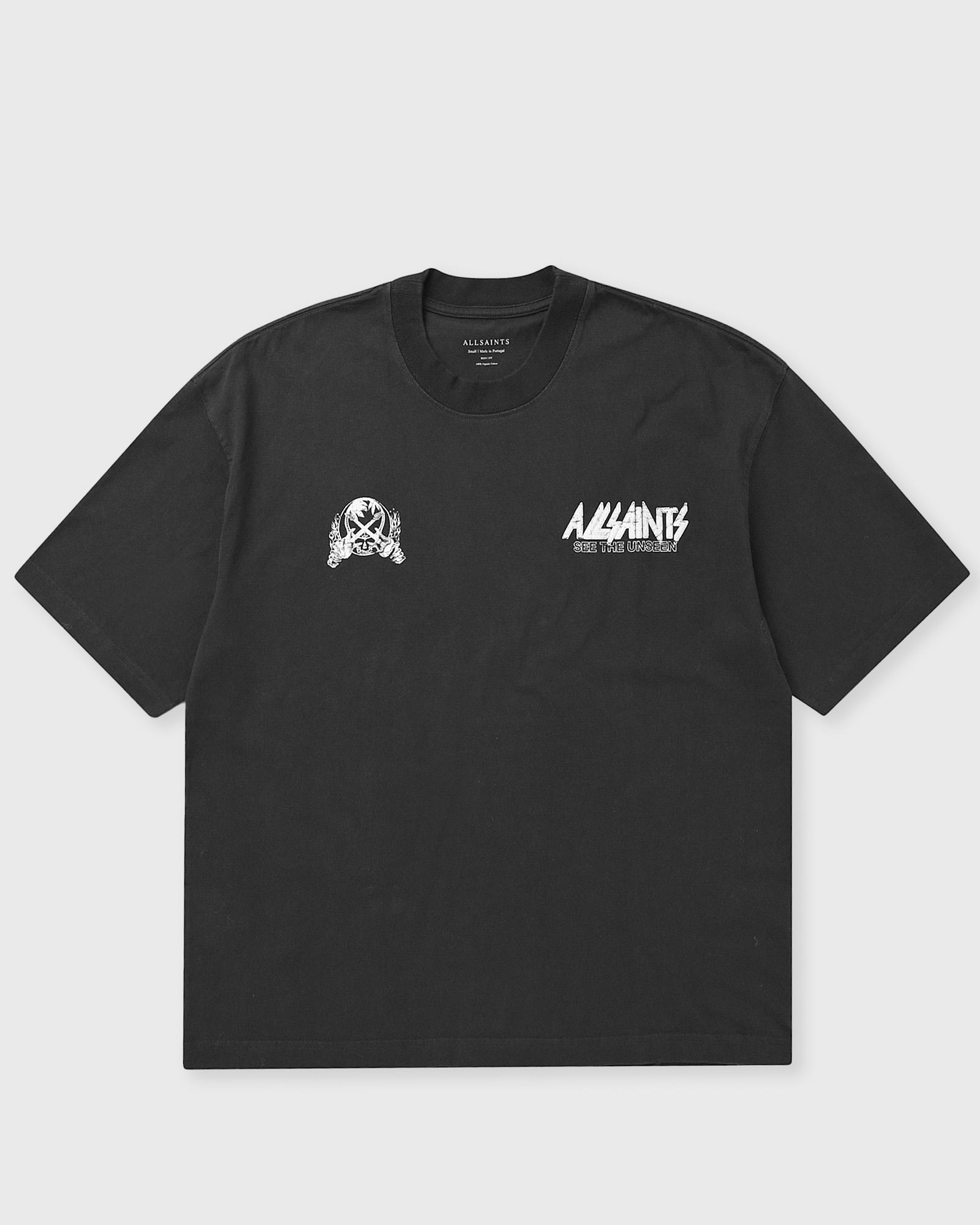 AllSaints CHROMIUM SS CREW TEE, grey