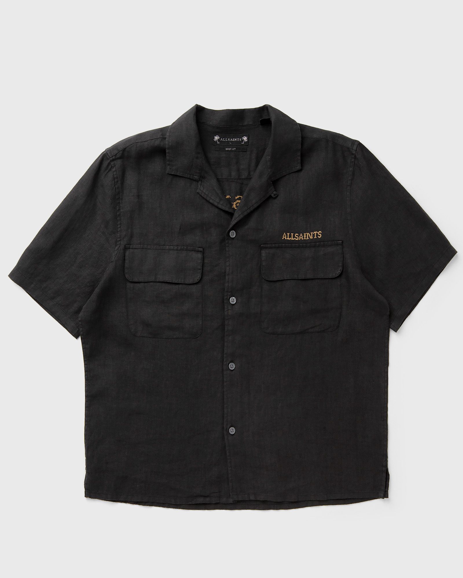 AllSaints DUNLOE SS SHIRT, black