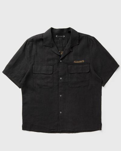 AllSaints DUNLOE SS SHIRT, black
