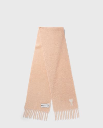 AMI Paris AMI DE COEUR ECRU SCARF, brown