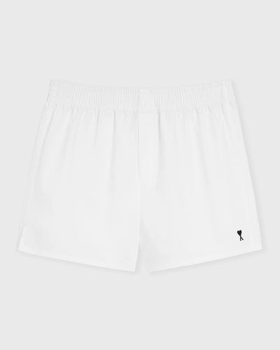 AMI Paris AMI DE COEUR EMBROIDERY SHORTS, white