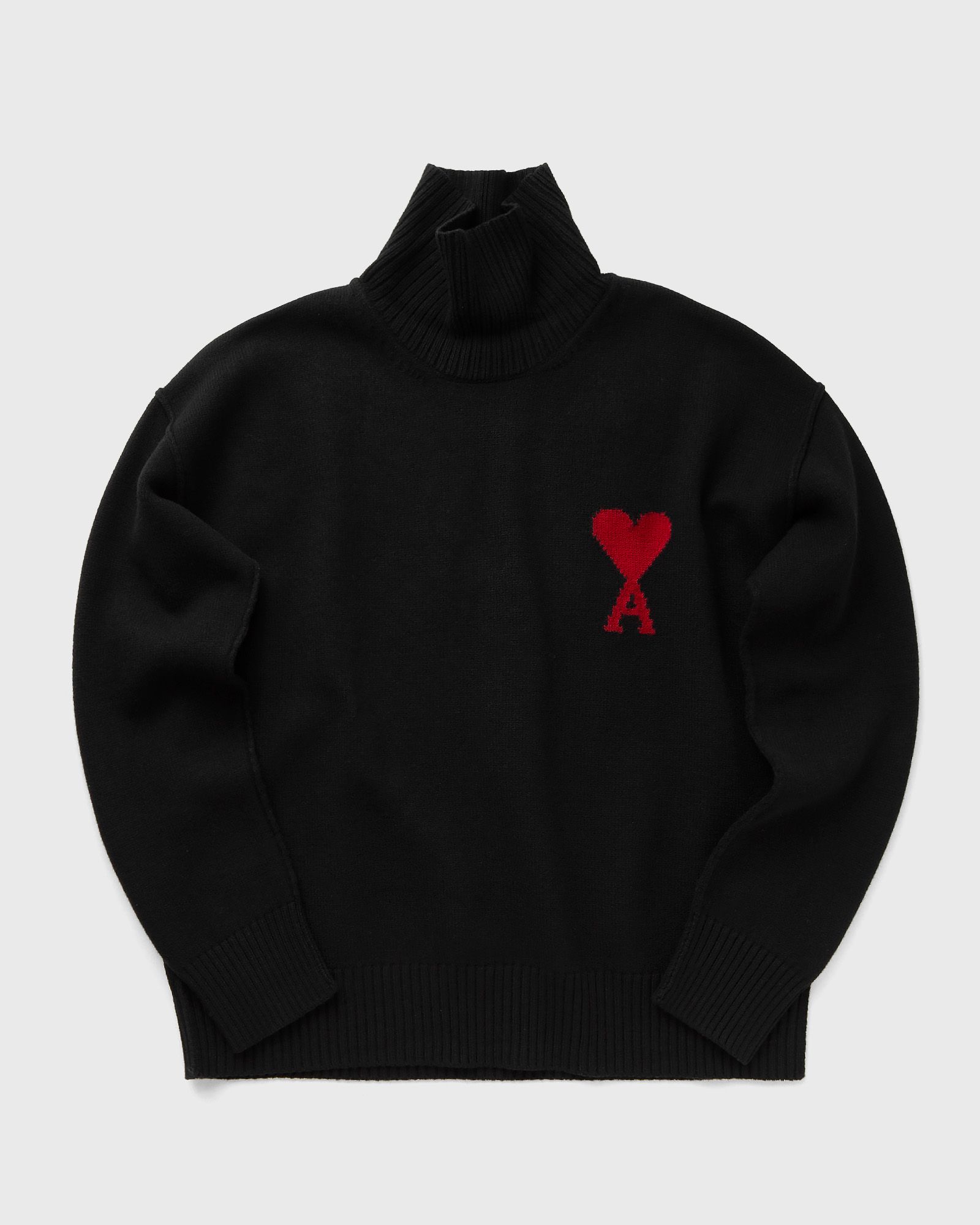 AMI Paris AMI DE COEUR FUNNEL NECK SWEATER, black