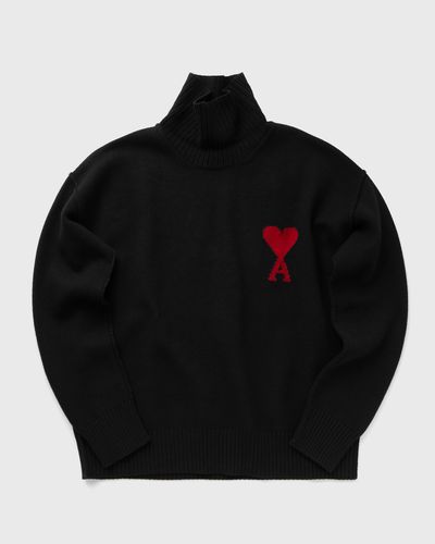 AMI Paris AMI DE COEUR FUNNEL NECK SWEATER, black