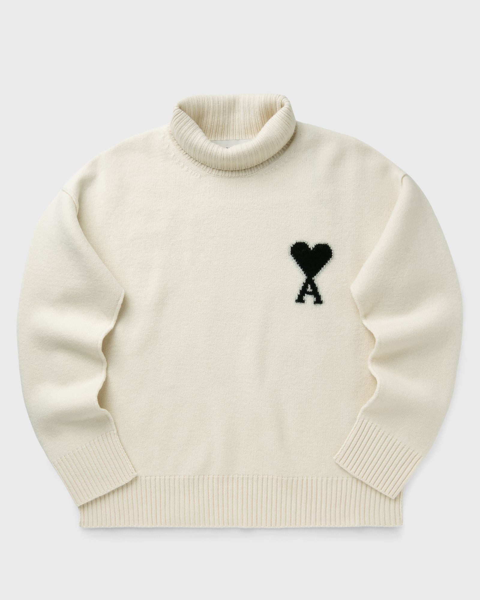 AMI Paris AMI DE COEUR FUNNEL NECK SWEATER, white