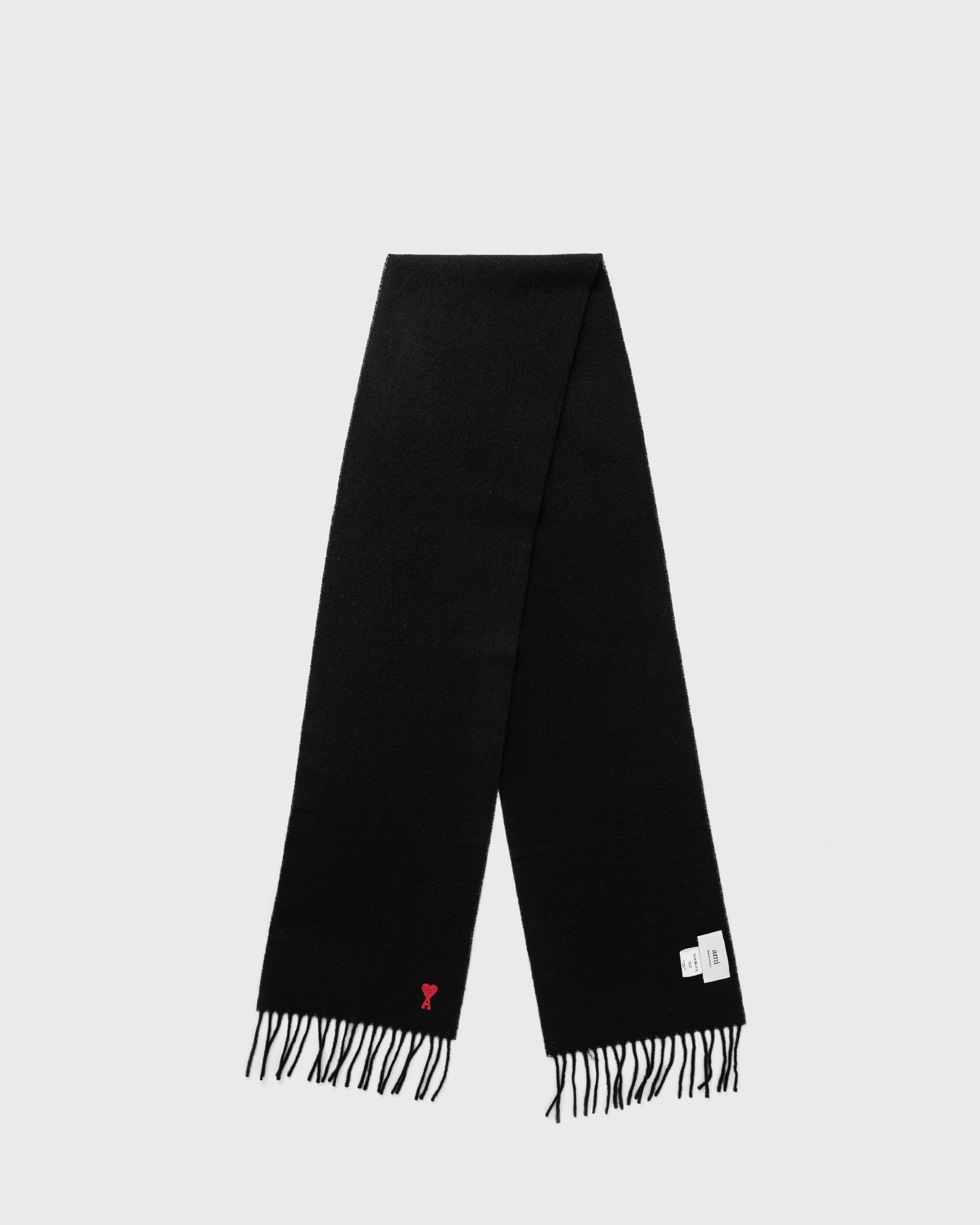 AMI Paris AMI DE COEUR ROUGE SCARF, black