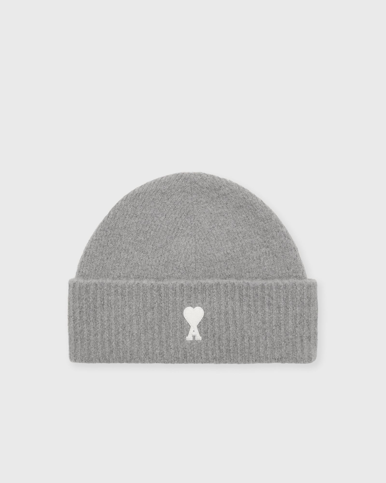 AMI Paris BEANIE WITH AMI DE COEUR, grey