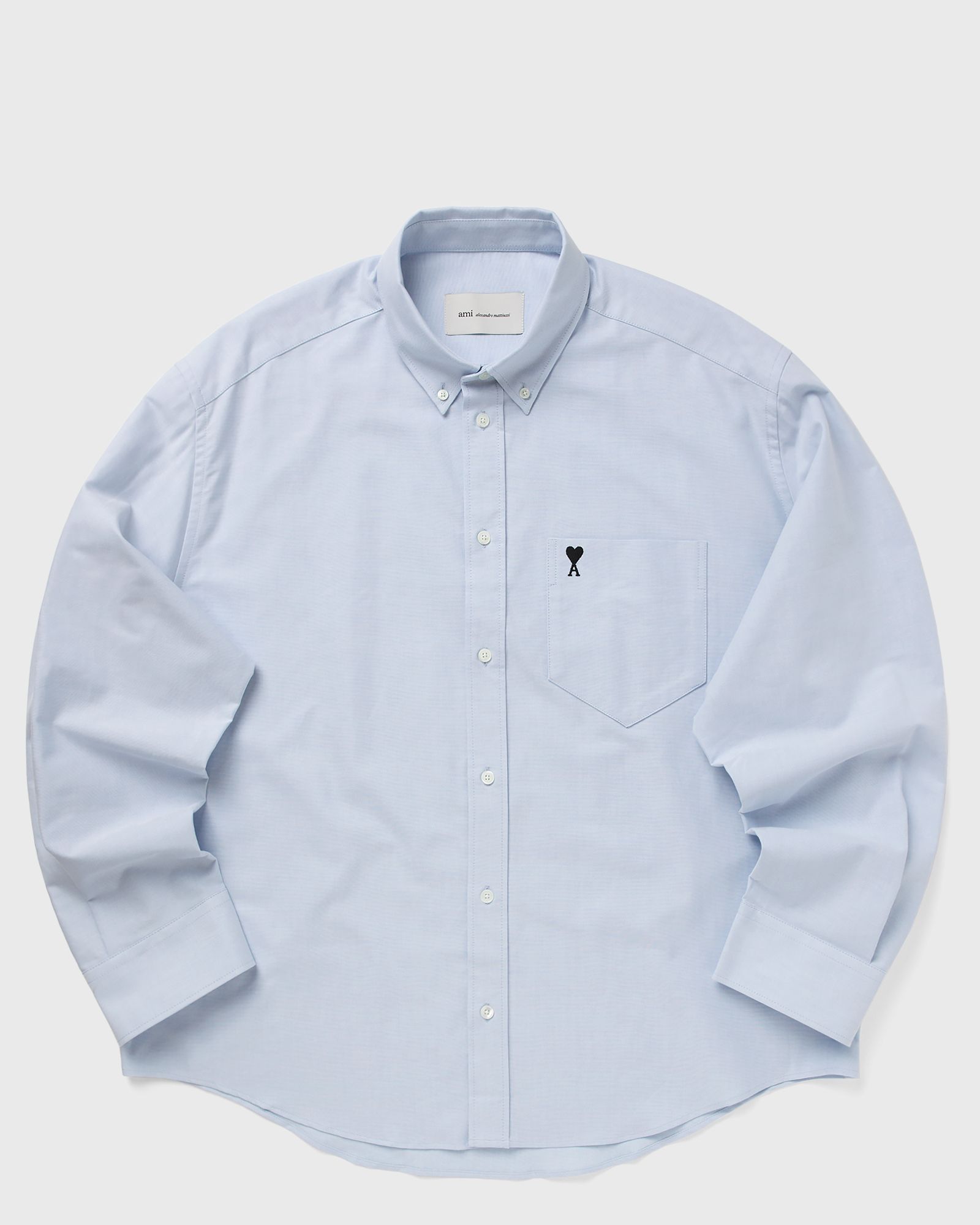 AMI Paris BOXY LONG SLEEVES SHIRT BUTTON DOWN, blue