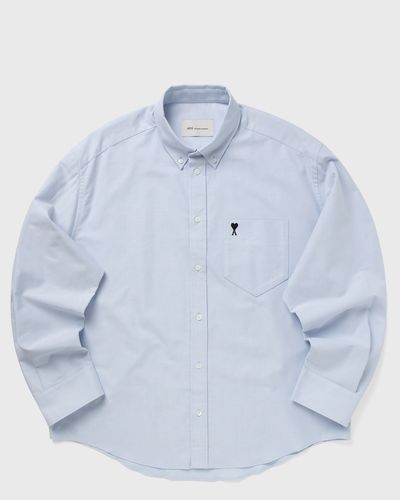 AMI Paris BOXY LONG SLEEVES SHIRT BUTTON DOWN, blue