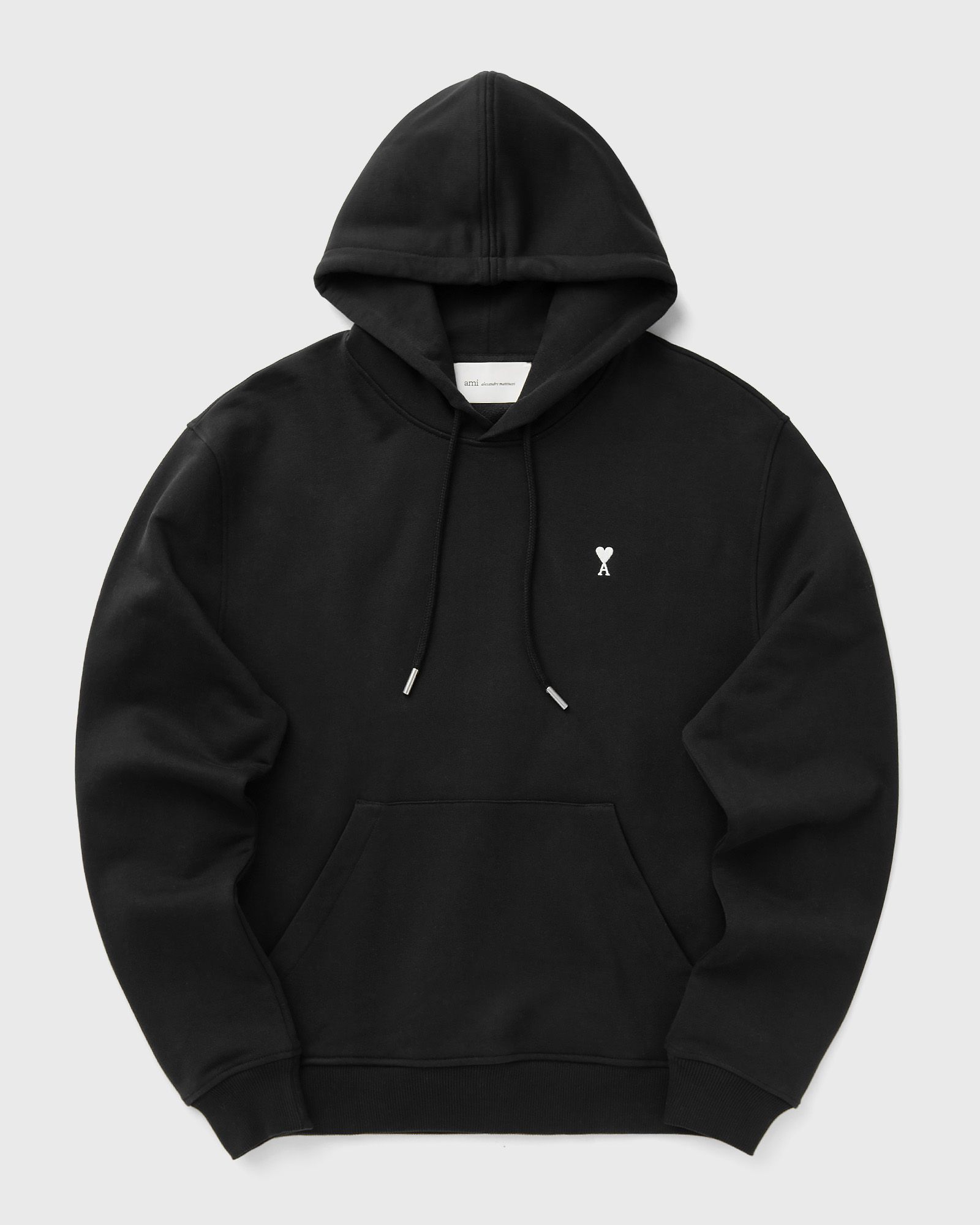 AMI Paris CONTRASTED AMI DE COEUR HOODIE, black