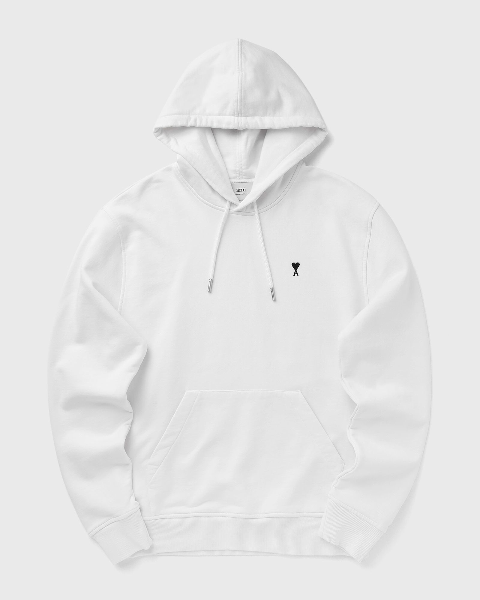 AMI Paris CONTRASTED AMI DE COEUR HOODIE, white