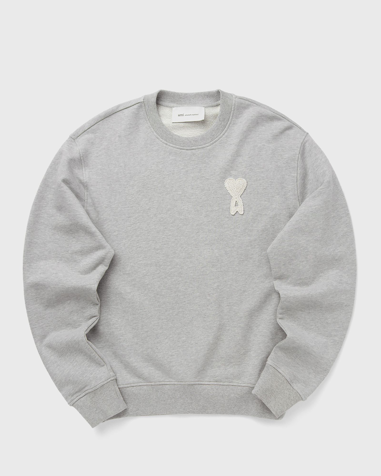 AMI Paris CREWNECK CLASSIC FIT WITH AMI DE COEUR, grey