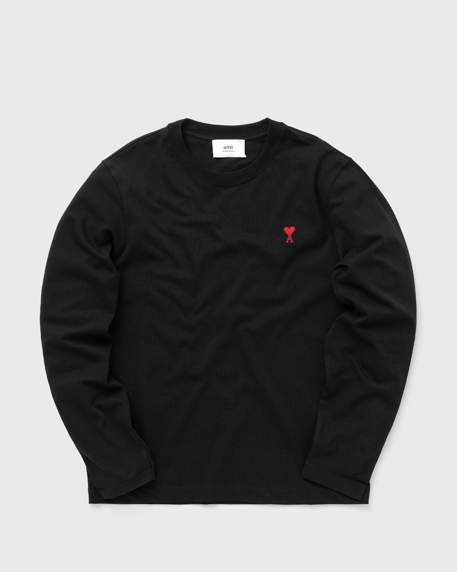 AMI Paris LONG SLEEVES AMI DE COEUR TEE, black