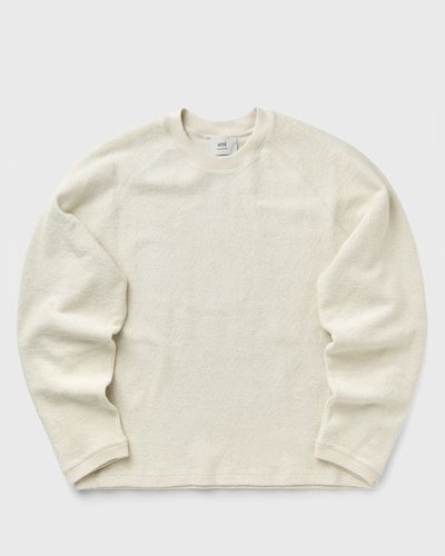 AMI Paris RAGLAN SLEEVE CREWNECK SWEATSHIRT, beige