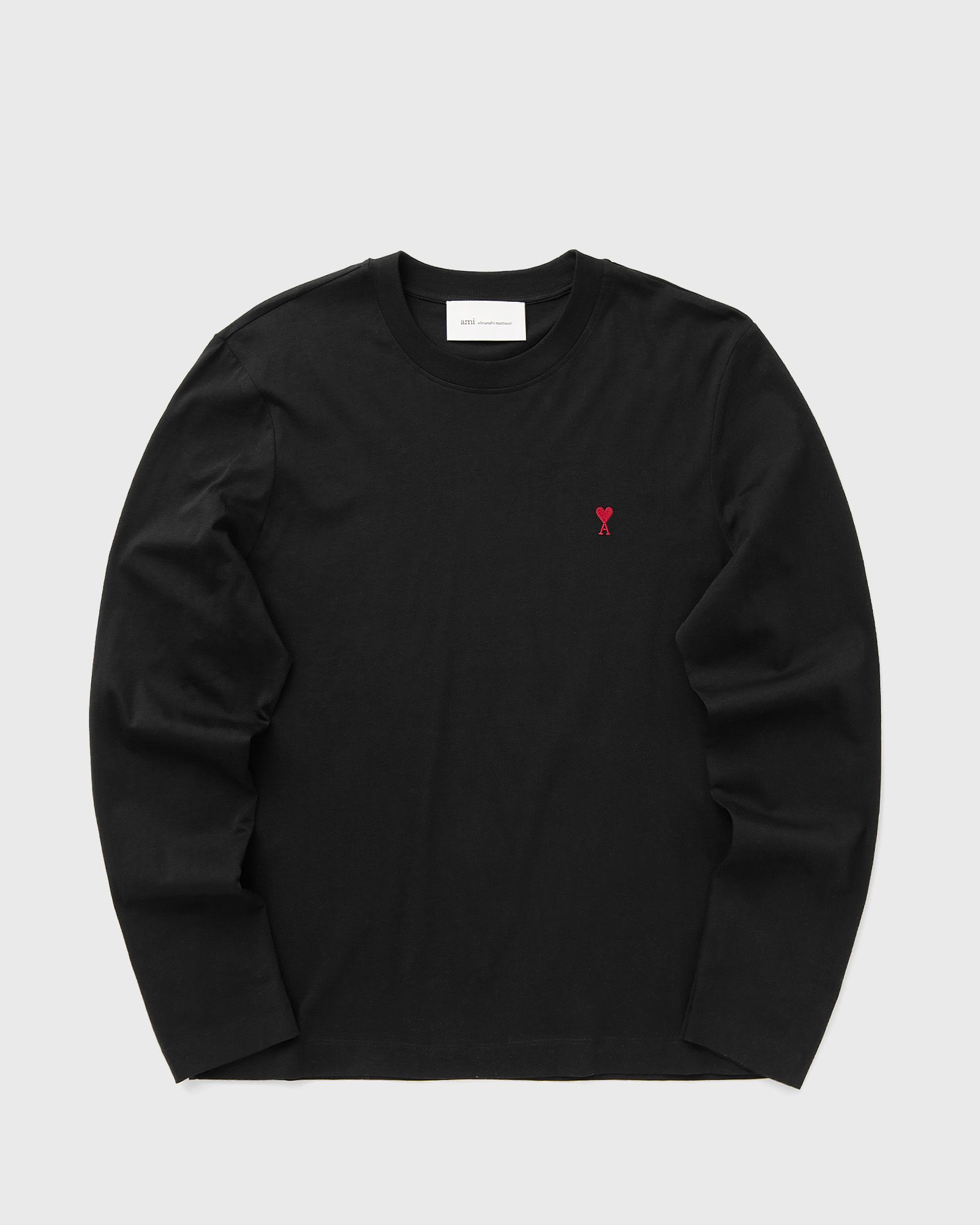 AMI Paris RED AMI DE COEUR LONGLSEEVES TSHIRT, black
