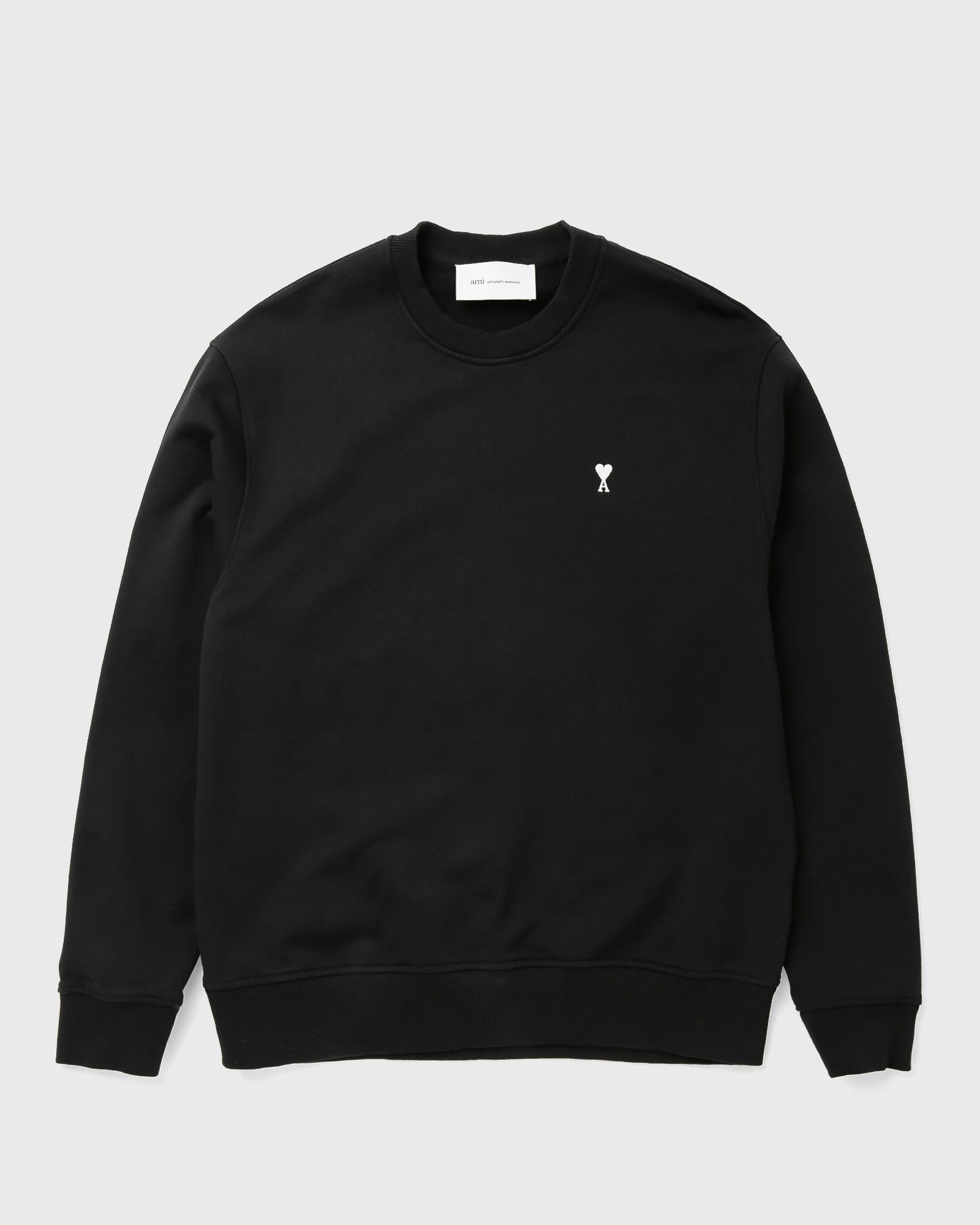 AMI Paris SWEATSHIRT WITH CONTRASTED AMI DE COEUR, black