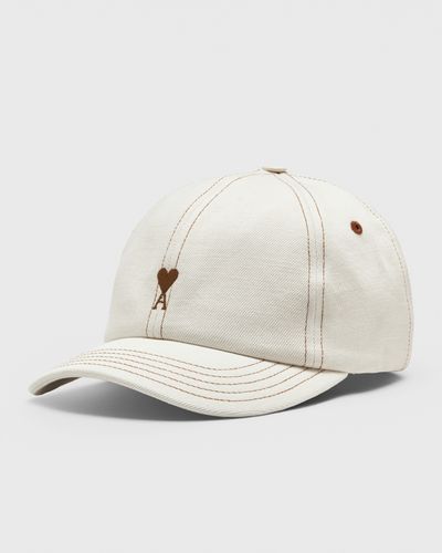 AMI Paris TOBACCO AMI DE COEUR EMBROIDERY CAP, white