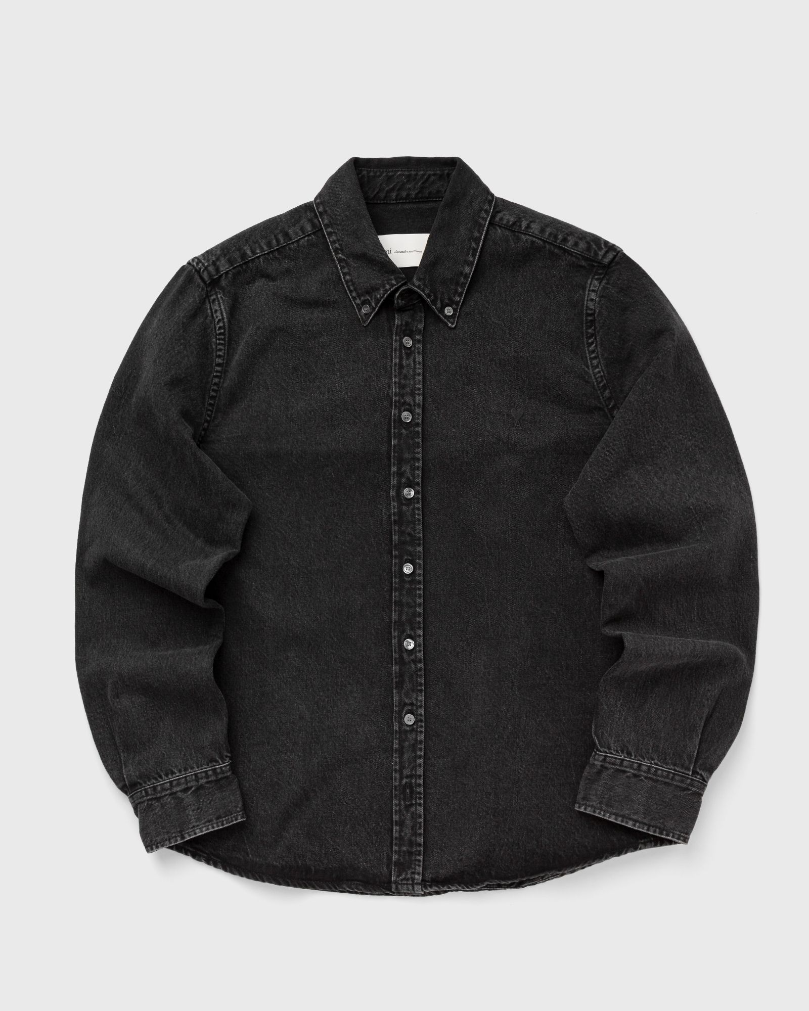 AMI Paris TONAL AMI DE COEUR SHIRT, black