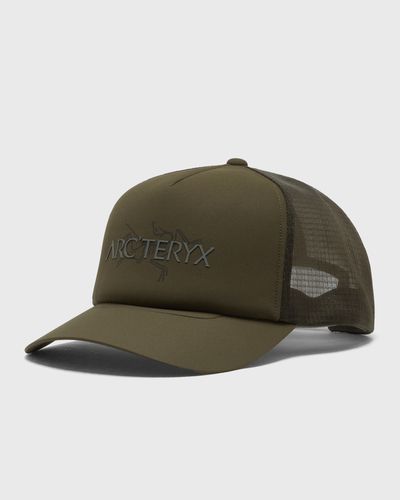 Arc'teryx Bird Word Trucker Hat, brown|green