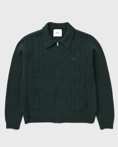Arte Antwerp Cable Knit Zip Cardigan, green