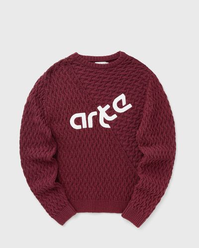 Arte Antwerp Distorted Logo Sweater, red