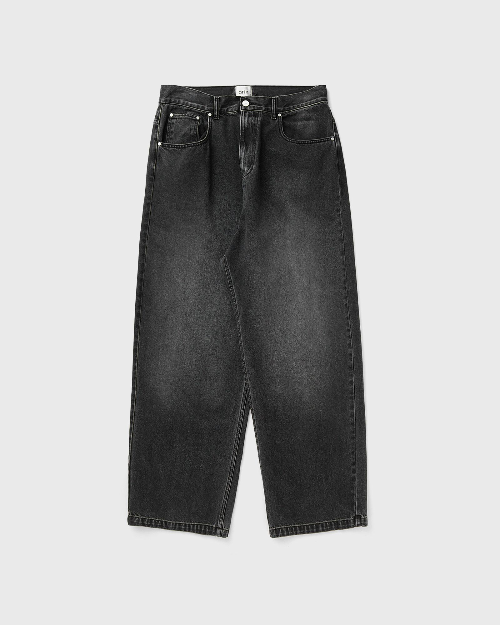 Arte Antwerp Fade Wash Baggy Pants, black