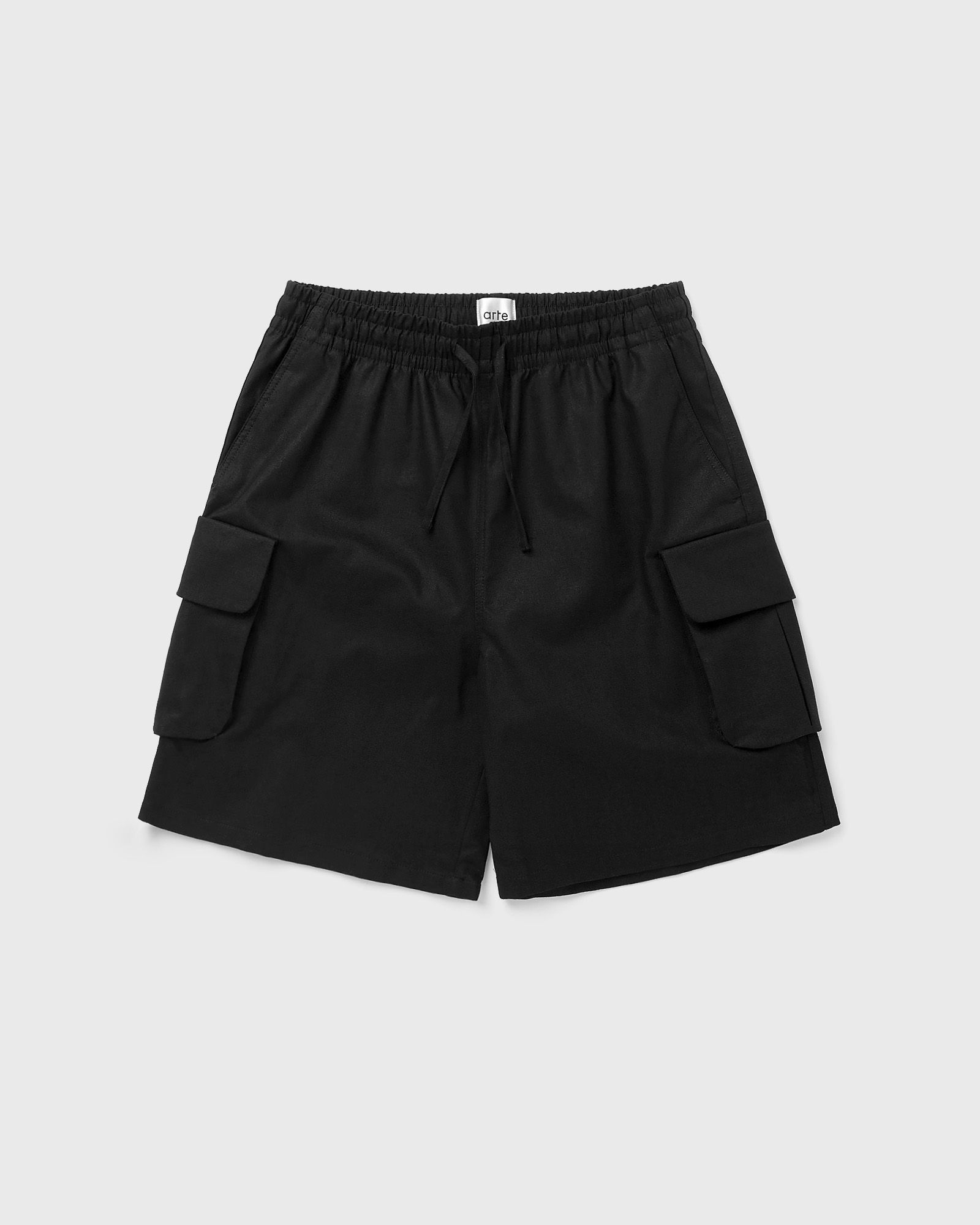 Arte Antwerp Linen Cargo Shorts, black