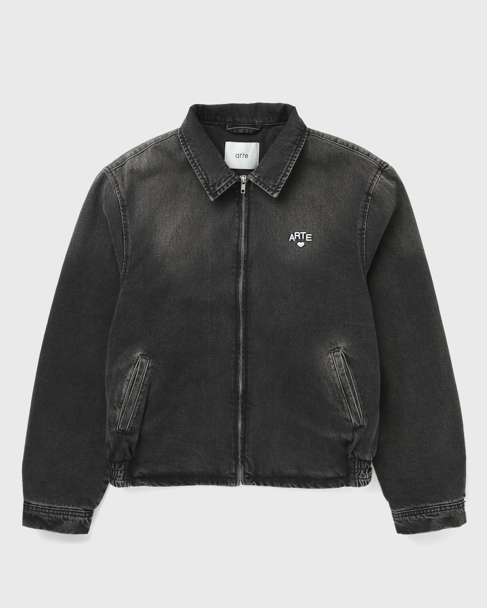 Arte Antwerp Washed Denim Classic Jacket, black