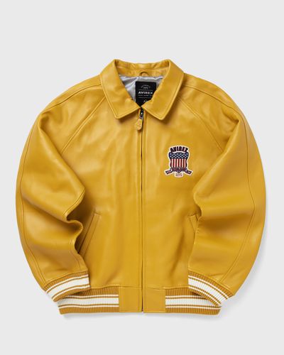 Avirex Icon Leather Jacket, yellow