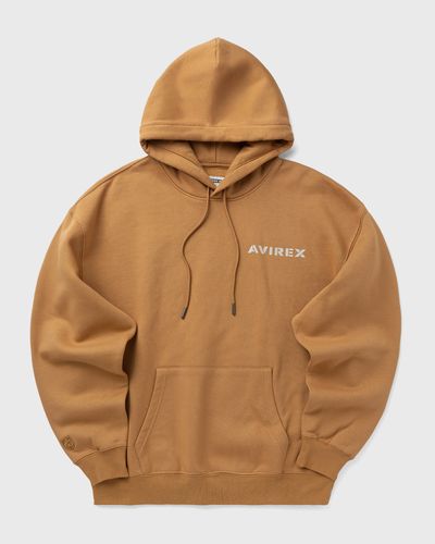 Avirex STACKED LOGO HOODIE, brown