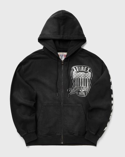 Avirex WASHED HOODIE, black